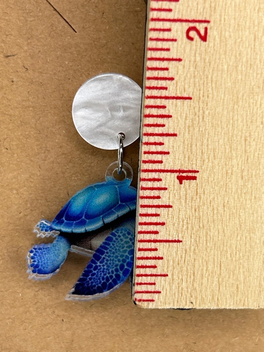 Blue Sea Turtle Stud Dangle Earrings Fashion Jewelry - Picture 2 of 3